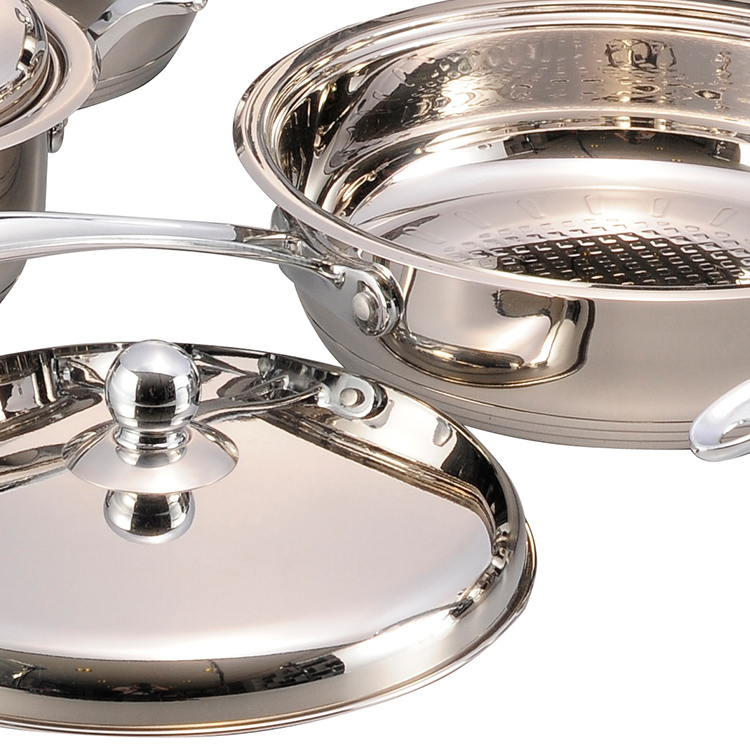 12 Pieces Kitchenware Non Stick Cooking Pot Sets Stainless Steel Elegant Cookware Sets · image 4