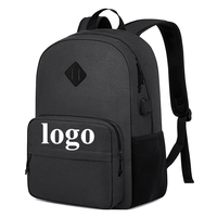 Sac à dos pour ordinateur portable de 15 pouces avec logo personnalisé, neutre, adapté au travail et aux voyages de loisirs, résistant à l'eau, sac à dos tendance pour étudiants