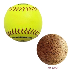Pelotas de Softbol Weston S300 de 12 Pulgadas en Cuero Sintético Amarillo con Centro de Corcho y Goma para Práctica - Product Image 5