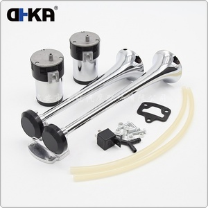 12V 130db Met Magneetventiel Schakelaar As176a 2 Trompetten Hoorn Luidspreker/Aluminium Vrachtwagen Luchtcompressor Hoorn - Product Image 2