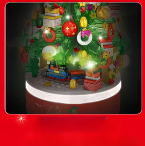 2024 Christmas Rotating Music Box Building <strong>Blocks</strong> New Year's DIY Assembly Toy for Boys Girls Student Activity Gift Sets6 - Product Image 4
