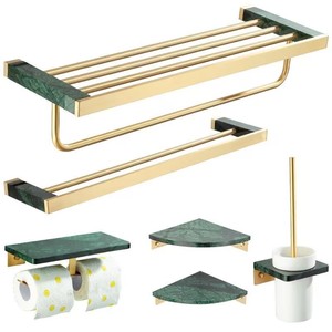 Vendita calda moderno <span class=keywords><strong>Set</strong></span> di portasciugamani per <span class=keywords><strong>bagno</strong></span> <span class=keywords><strong>Set</strong></span> di portacarte per <span class=keywords><strong>bagno</strong></span> <span class=keywords><strong>Set</strong></span> <span class=keywords><strong>Set</strong></span> di lusso Hotel per doccia in <span class=keywords><strong>marmo</strong></span> <span class=keywords><strong>Set</strong></span> di <span class=keywords><strong>accessori</strong></span> per il <span class=keywords><strong>bagno</strong></span> - Product Image 1