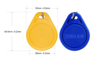 ABS không thấm nước RFID <span class=keywords><strong>keyfob</strong></span> Tag cho cửa kiểm soát truy cập thanh toán khách sạn <span class=keywords><strong>keyfob</strong></span> Lập Trình Viên RFID Key tag Keychain Vòng chip thông minh - Product Image 2