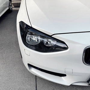 Autocollants pour phares, texture en Fiber de carbone noir piano, pour Bmw série 1 F20 F21 2011 2014, Modification extérieure - Product Image 2