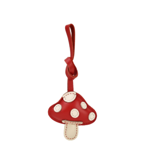 New Arrival: Purely Handmade <b>Bag</b> <b>Charm</b> — Cute, 3D-Stuffed Cartoon Mushroom Pendant Crafted from Goatskin Leather - Product Image 3