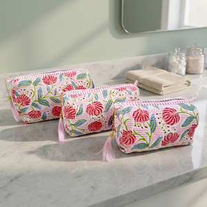 Set de Bolsas Cosméticas Ecológicas Acolchadas con Diseño de Puntos - Regalo Nupcial y Estuche de Viaje Elegante - Product Image 3