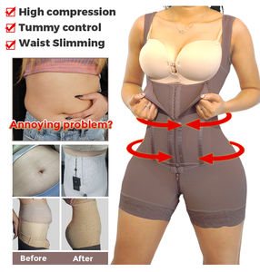 Body Moldeador Postoperatorio de Lujo para Mujer, Transpirable, Sin Costuras, Antibacterial, Control Firme, Nylon <span class=keywords><strong>Acolchado</strong></span>, Colombianas - Product Image 3