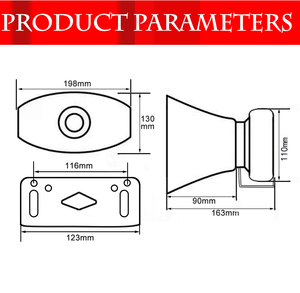 Segurança e proteção Universal Warning <span class=keywords><strong>Alarm</strong></span> Car Speakers Siren Horn Altifalante - Product Image 5