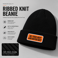 Bonnet en tricot côtelé épais avec logo personnalisé brodé pour équipes sportives et articles promotionnels de marque – Commande en gros