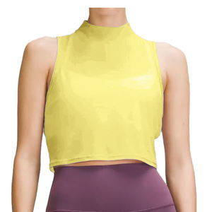 2024 confortablement élégant femmes sportif voir à travers le débardeur transparent haut court parfait avec un pantalon taille haute - Product Image 2