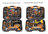 120 pièces outil de réparation domestique ensembles d'outils à main assemblage kits d'équipement professionnel perceuse électrique ensembles d'outils électriques
