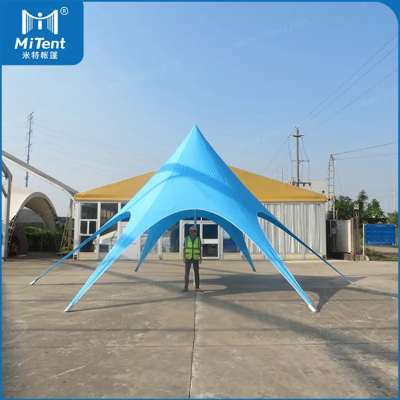 خيمة سرادق بظل من أشعة الشمس والنجوم الزرقاء للحفلات العائلية والفناء الخلفي بأسعار رخيصة