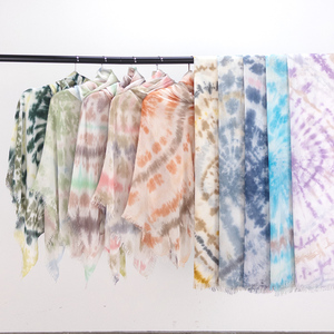 Nouveau design en gros – <span class=keywords><strong>Foulard</strong></span> Khimar en rayonne modal tie-dye personnalisé, hijab en viscose et coton, voile imprimé, châle en mousseline pour femme - Product Image 6