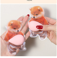 Tapis anti-collision 3D en silicone Shiba Inu ventru, silencieux pour poignée de porte, butée de porte, jouet anti-stress à presser
