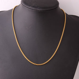 Cheap <strong>Wholesale</strong> Gold Silver Black Plated Stainless Steel Round Box Chain Necklace <strong>Jewelry</strong> Making <strong>Supplies</strong> for Men Women - Product Image 6