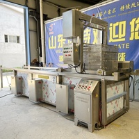 Machine de cuisson automatique continue à chaîne en nid d'abeille pour viande, en acier inoxydable, équipement de transformation alimentaire