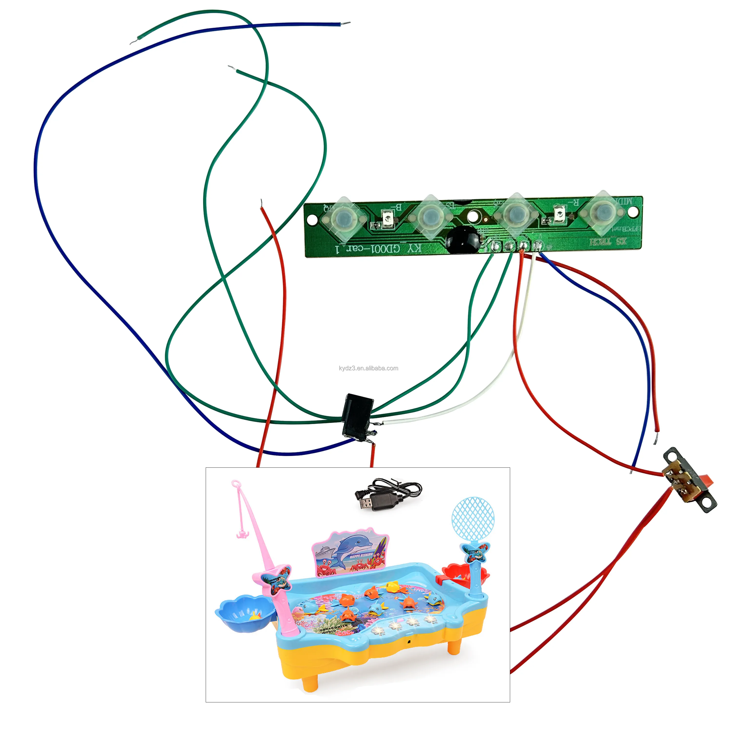 Ky Aangepaste Visserij Spel Set Pcb Board Speelgoed Muziek Accessoires Speelgoed Bedrukt Pcba Board