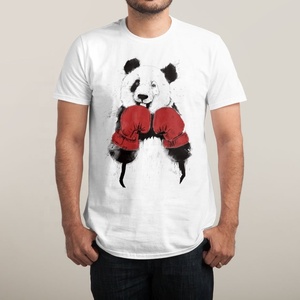 Boxing Panda เสื้อยืดลำลองพิมพ์ลายการ์ตูน,เสื้อแขนสั้นไซส์ใหญ่พิเศษสำหรับฤดูร้อน - Product Image 1
