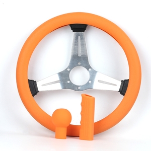 인기있는 새로운 범용 실리콘 자동차 핸들 커버 세트 자동차 방수 인테리어 액세서리 - Product Image 5