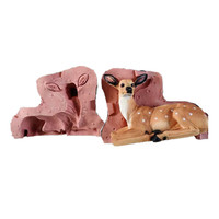 RF Haute qualité ornements de jardin fibre de verre silicone ciment animaux cerfs moules grandeur nature animal béton statue moules à vendre