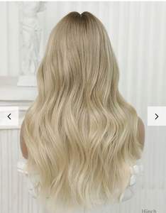 Perruque frontale en cheveux humains vierges européens non traités, blond cendré balayage, dentelle frontale sans colle, dentelle suisse HD, nœud unique, faux cuir chevelu - Product Image 2