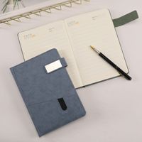 Carnet A5 personnalisé avec fermeture à boucle et pochette pour téléphone, journal de bureau, cadeau, couverture en papier imprimé, vente en gros OEM
