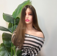 Perruques juives Niceborn en cheveux humains européens, cuticules alignées, lisses, ombrées blondes, avec dentelle sur le dessus, pour femmes juives, perruques casher, perruque Wunder