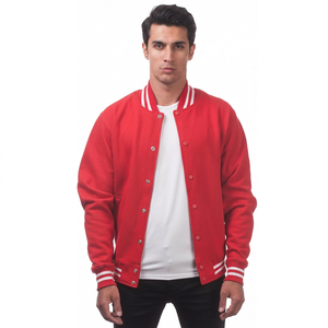 Blouson universitaire en gros, vierge, personnalisable avec logo, en laine de bonne qualité, pour homme, style baseball, idéal pour l'hiver - Product Image 1