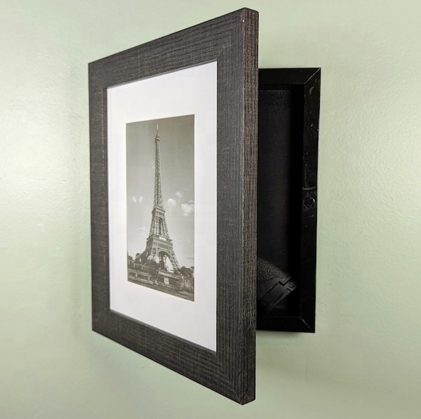 Hidden Wooden Photo Picture Frame Diversion Safe Valuable Home Security Wood Storage Safe Box Concealment Picture Frame 8 x 10