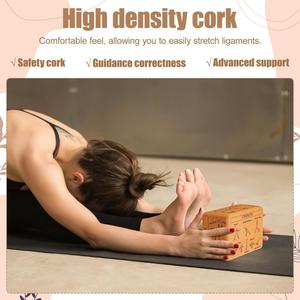 الأكثر مبيعًا شعار مخصص صديقة البيئة حصيرة اليوغا بلاط الفلين اللياقة البدنية الطبيعية لتمارين اليوغا - Product Image 3