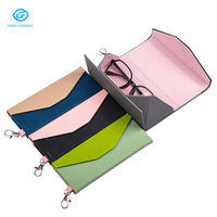 Vente en gros, étui triangulaire magnétique en cuir PU portable pliant fait main, impression de logo personnalisé, lunettes de soleil, lunettes de soleil, boîte d'emballage