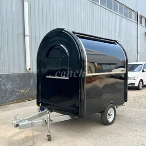 Carrito de Hamburguesas Negro Mini Estilo Urbano, Estándar Europeo, Personalizable, Remolque para Postres de Chocolate, Ideal para Campamentos, Camión de Comida Móvil - Product Image 4