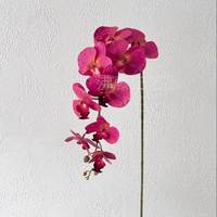 Fleur d'orchidée artificielle en impression 3D à effet réaliste pour la décoration de mariage, 9 têtes