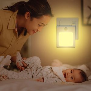 Détecteur de mouvement PIR, lumière LED à brancher sur prise murale, lumière de nuit LED à luminosité réglable, détecteur de mouvement pour bébé, lumière de nuit pour enfants - Product Image 5