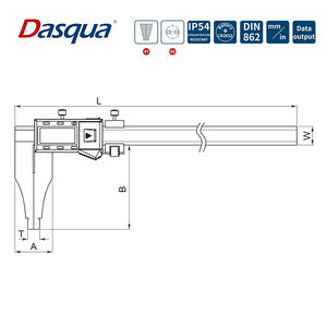 Dasqua Hoge Nauwkeurigheid 0-500 Mm IP54 Water Proof Zware Digitale Schuifmaat <span class=keywords><strong>20</strong></span> Inch Big Size Remklauw - Product Image 3
