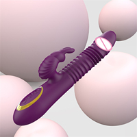 Neuer wiederaufladbarer, wasserdichter, stoßender Rabbit-Vibrator mit Klitoris- und G-Punkt-Stimulation, Heizfunktion und USB-Aufladung für erwachsene Frauen