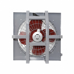 Ventilador industrial VENZ con aspas rojas delanteras y traseras, modelo IF-16 F-B(S) TIS, tamaño de aspas de 16 pulgadas. - Product Image 3