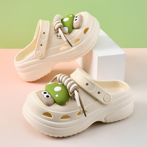 Women's Platform <b>Clogs</b> EVA Breathable Non Slip Cartoon Mushroom Design Summer Outdoor Sandals Size 35-40 Pink - Product Image 2