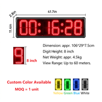 Jam Timer LED GANXIN Besar 8 Inci 6 Digit, Layar Tahan Air IP65 untuk Penghitungan Waktu Lari Maraton dan Sprint dengan Remote & Tripod