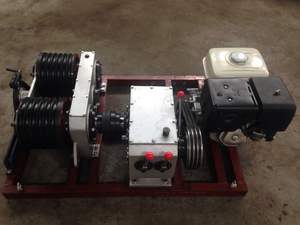 Mesin Penarik Kabel Kapstan Ganda 5 Ton Berbahan Bakar Bensin untuk Pemasangan Saluran Udara dan Pekerjaan Konstruksi - Product Image 4