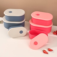Boîte à lunch en silicone compatible micro-ondes, hermétique, compartiments isothermes, portable, design moderne et minimaliste, pour fruits