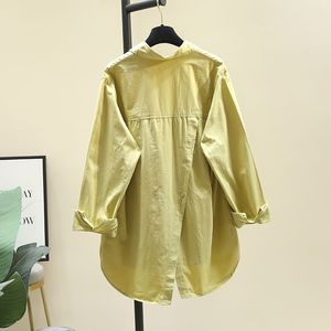Blusa Feminina de Novo Design, Manga Longa, com Fenda, Estilo Casual e Solto - Product Image 4