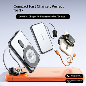 Batería <span class=keywords><strong>Externa</strong></span> de 10000mAh con Carga Rápida Magnética de 22.5W, Cable Incluido, Carga Tres en Uno para Reloj, Auriculares, Batería <span class=keywords><strong>Externa</strong></span> Inalámbrica - Product Image 3