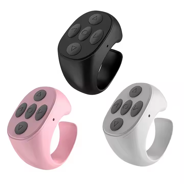 High Quality Waterproof TikTok Remote Control Scroll Ring Page Turner Fingertip Video Controller Wireless Smart Ring for Phone