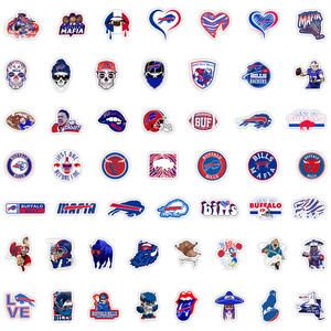 50 Stück NFC Rugby Buffalo Bills Graffiti Aufkleber Dekoratives Etikett für Gepäck Laptop Gitarren helm Skateboard Wasserdichter Aufkleber - Product Image 5