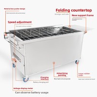 Four à poulet rôti commercial rotatif pour ailes et cuisses, au charbon et au gaz, garantie 1 an