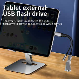 2in1 Type-C mã hóa âm thanh tai nghe Sạc Dual-<span class=keywords><strong>Port</strong></span> USB C <span class=keywords><strong>Adapter</strong></span> cáp với PD sạc nhanh DC đầu ra type-c-trong kho! - Product Image 3