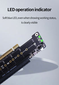 بطاقة توسعة PCIe 4.0 من TISHRIC لتقسيم القنوات 8+4+4 عالية السرعة فائقة الأداء VROC <span class=keywords><strong>M</strong></span>.2 NVMe - Product Image 5