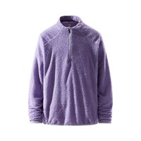 Veste polaire légère pour homme 1/4 Manteau décontracté à fermeture éclair Vêtements d'extérieur doux et chauds Sweatshirts lourds Vestes et manteaux