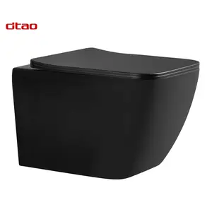 Top Sanitary Wares Black Toilets Bowl Wall Mounted Wc Banheiro Pendurado Cerâmica Cor Personalizada Parede Pendurada WC